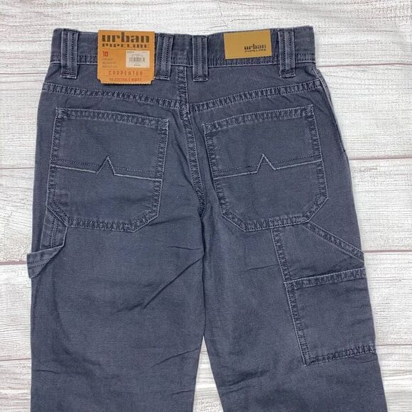Urban pipeline 100% cotton carpenter adjustable waist regular pants boys sz 10 - Picture 8 of 9